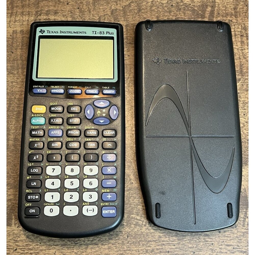 Texas Instruments TI-83 Plus Graphing Calculator Black w/Cover Tested Working